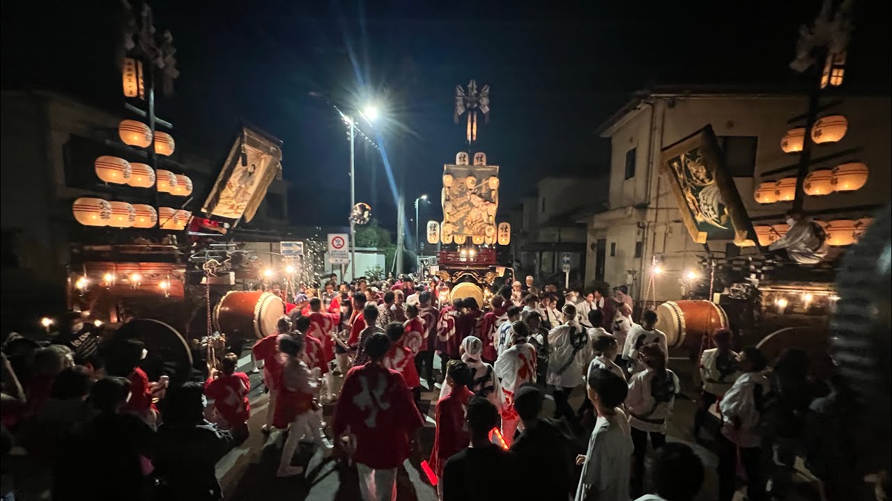 令和四年10月2日尾張津島秋まつり石採祭車 本楽(曳き別れ)
