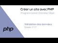 Crer un site avec php poo  validation des donnes