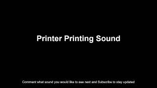 Printer Printing Sound