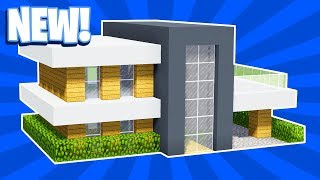 MINECRAFT: HOW TO BUILD A SMALL MODERN HOUSE TUTORIAL (#16)