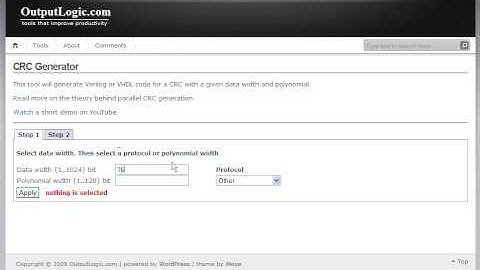 CRC Generator tool from OutputLogic.com