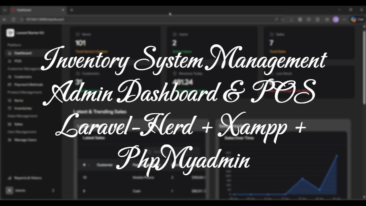 Part 1: Inventory Management System with POS in Laravel | Admin Dashboard | MySQL
