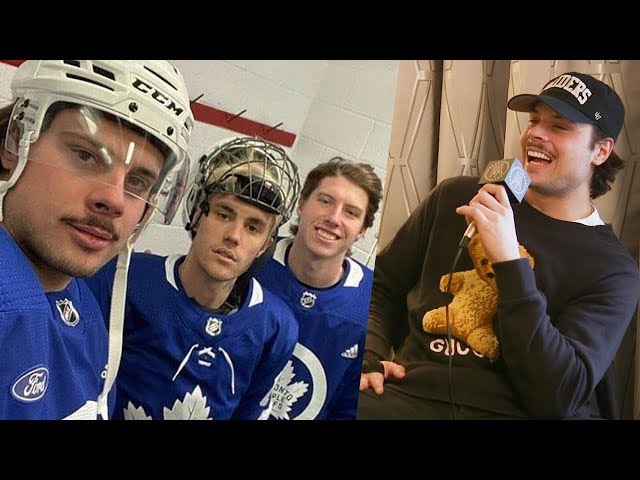 Auston Matthews reveals favorite players to Justin Bieber