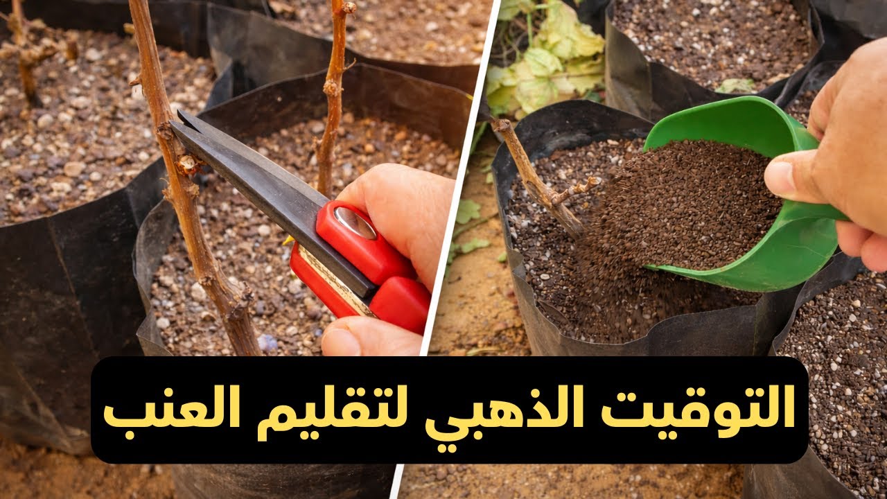 التوقيت الذهبي لتقليم العنب والمتساقطات | أسرار تقليم شتلات ناجحة في الشتاء