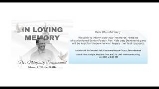 Live : Rev. Nelapaty Dayanand Garu - Funeral Service On May 29th, 2026 At 11.30 A.M.