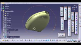 Detergent bottle CATIA v5 surface tutorial