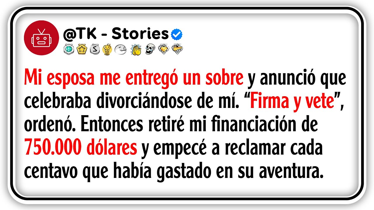 Mi esposa me entregó un sobre y anunció que celebraba divorciándose de mí. “Firma y vete”, ordenó...