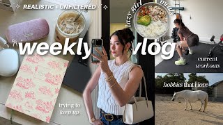 (realistic unfiltered) week in my life🍵 | trying brow lamination, reality of WFH, hobbies, workouts!