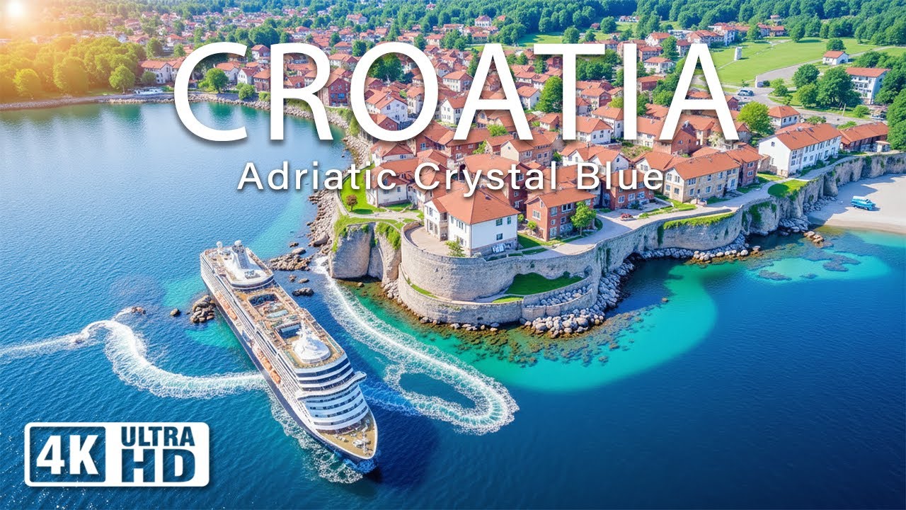 CROATIA 4K 🌊 Deep House Chill Mix 🎧 Mediterranean Coast Aerials, Blue Sea & Deep House Paradise