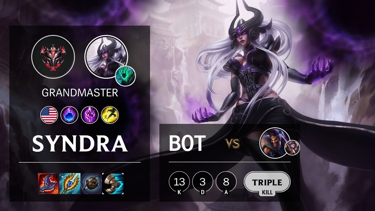 Syndra Bot vs Draven - NA Grandmaster Patch 10.20