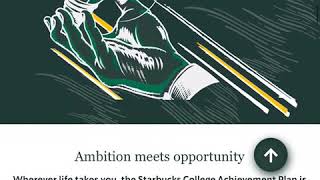 Starbucks SCAP scholarship program