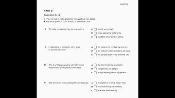 Study English online (B1). Preliminary English Test (PET) Listening Book 4 : Test 3 part 2