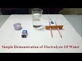 Simple demonstration of electrolysis of water see updated version link in description