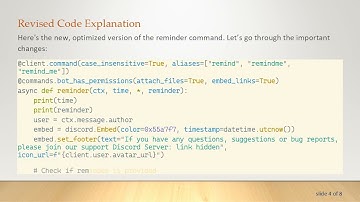 Fixing the Discord.py Reminder Command