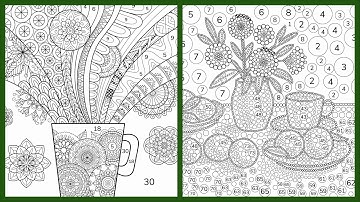 Zen Kleuren op Nummer Abstract Bloei & Pointillistisch Stilleven ASMR-geïnspireerde Dot Art #focu...