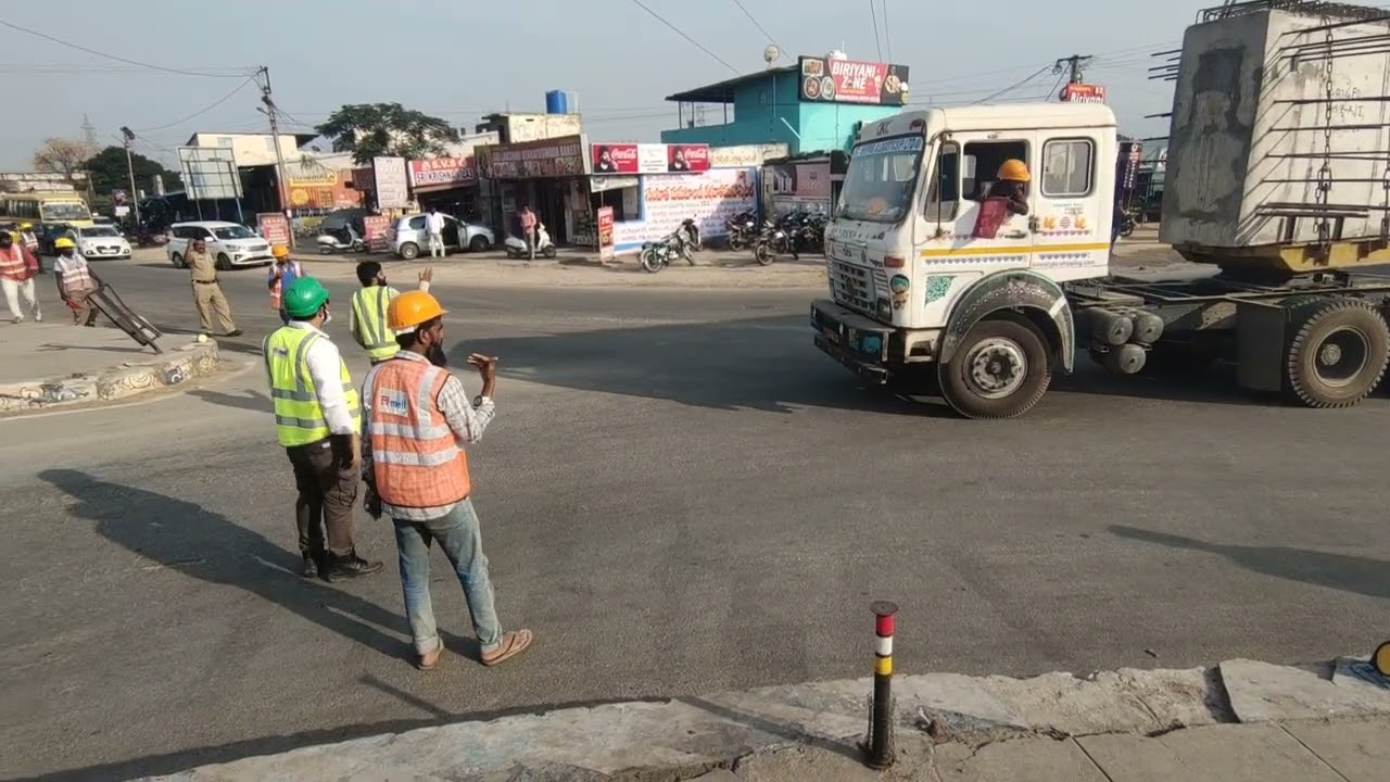 heavy truck  heavy load bridge pillar super driver renigunta