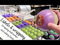 How to wrap and label bath bombs