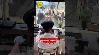 Pov passing through a rural railway line in Japan #shortvideo #japan #train