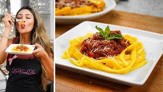 Easiest 3 Ingredient Low Carb Pasta Recipe with a Meaty and Rich Meat Sauce!