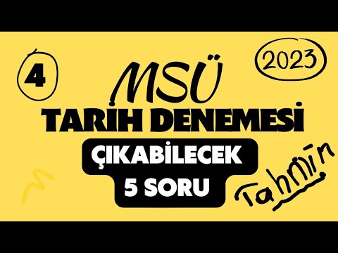 MSÜ 2023'TE ÇIKABİLECEK