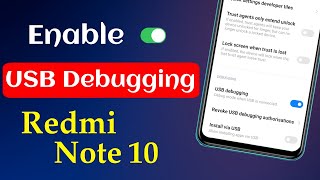 How to Enable Usb Debugging in Redmi Note 10 | Redmi Note 10 Usb Debugging Settings