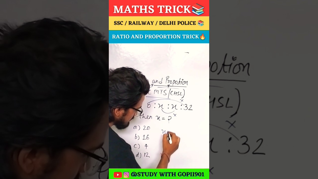 Ratio and proportion trick 📚💯