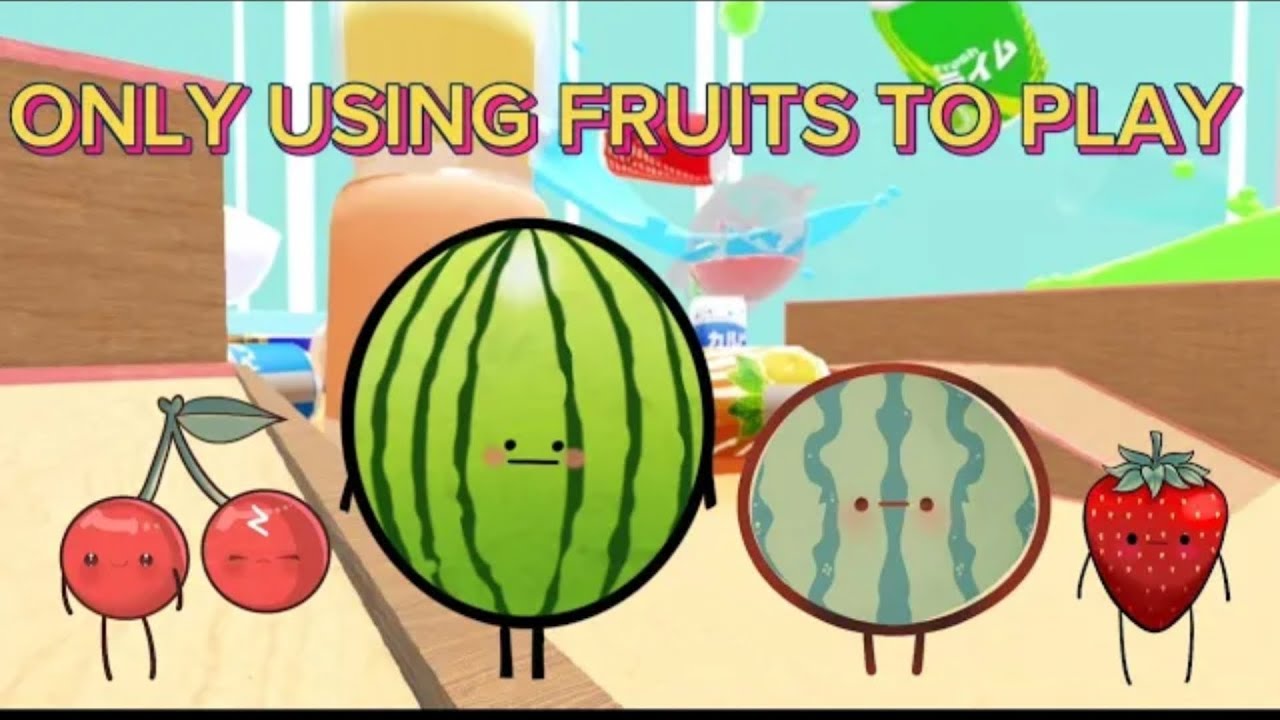 only using fruits to play in secret staycation #roblox #secretstaycation