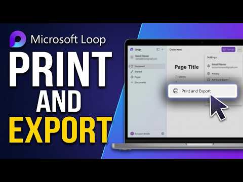 How to Print and Export Microsoft Loop Pages 2026 (Full Guide)