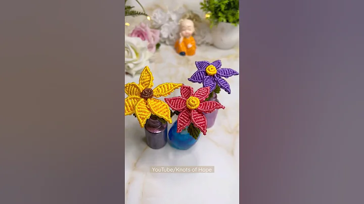 #macrame #diycrafts Macrame flowers