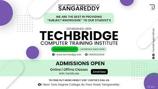 Best Computer Training Institute Techbridge - Computer Training Institute Ad1