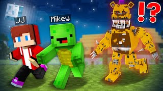 Scary FREDDY FNAF Attacked JJ and Mikey in Minecraft Challenge - Maizen JJ and Mikey