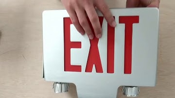 COMBOCA-R - Cast Aluminum Exit Sign + Emergency Light Combo