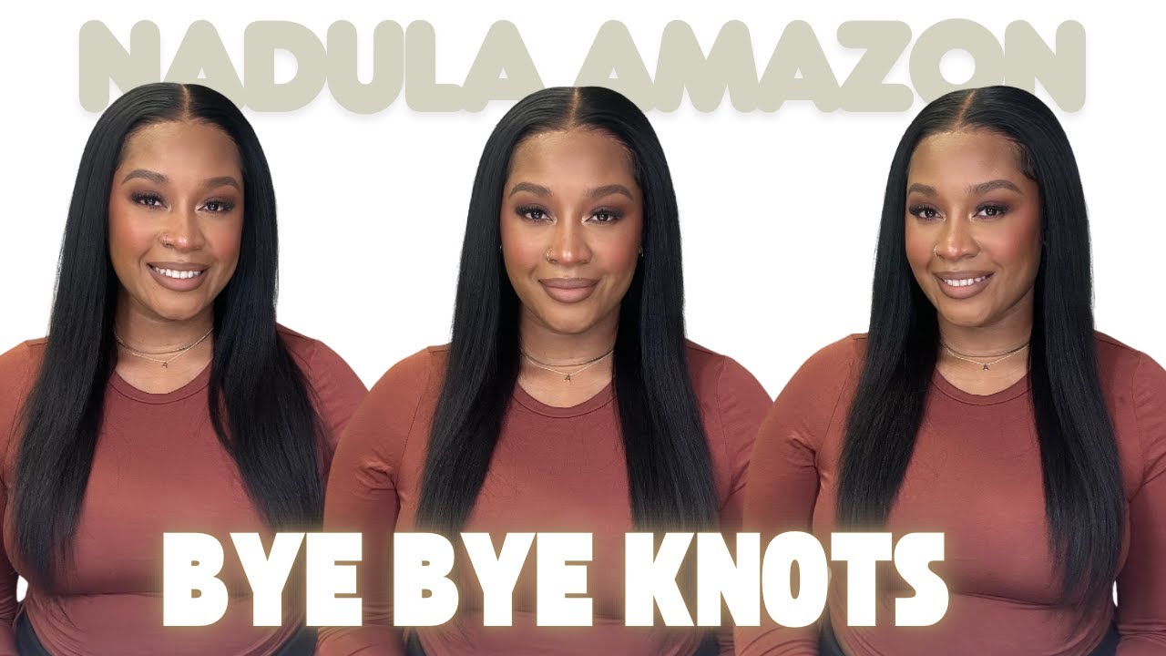 SUPER NATURAL Yaki Straight Wig 😍 Bye Bye Knots! | Glueless Drawstring Wig Ft. Nadula Amazon