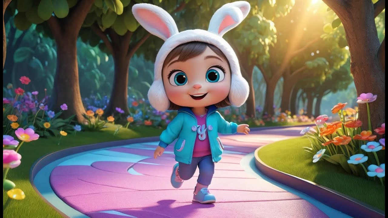 Rabbit Went Over the Mountain – Moonlight Adventure Quest | Magical Kids Nursery Rhyme | Sing