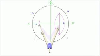 Divide a circle into five equal parts and inscribe thereon a pentagon