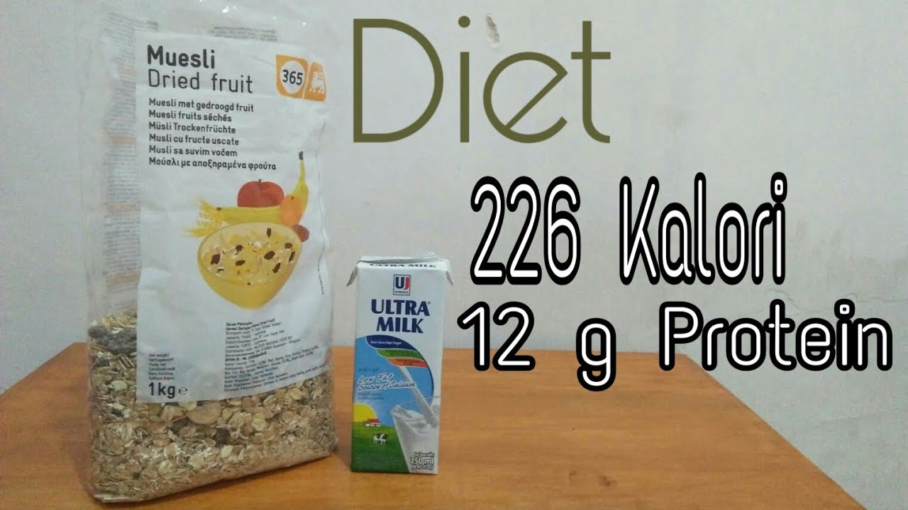 Sarapan muesli dried fruit dan susu lowfat YouTube