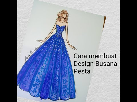 Cara mewarnai baju pesta