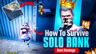 HOW TO SURVIVE IN SOLO RANK ✅ | BEST STRATEGY BR  RANK PUSH TIPS  | UTKARSH FF