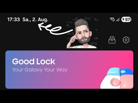 How to show the date next to the time on a Samsung smartphone