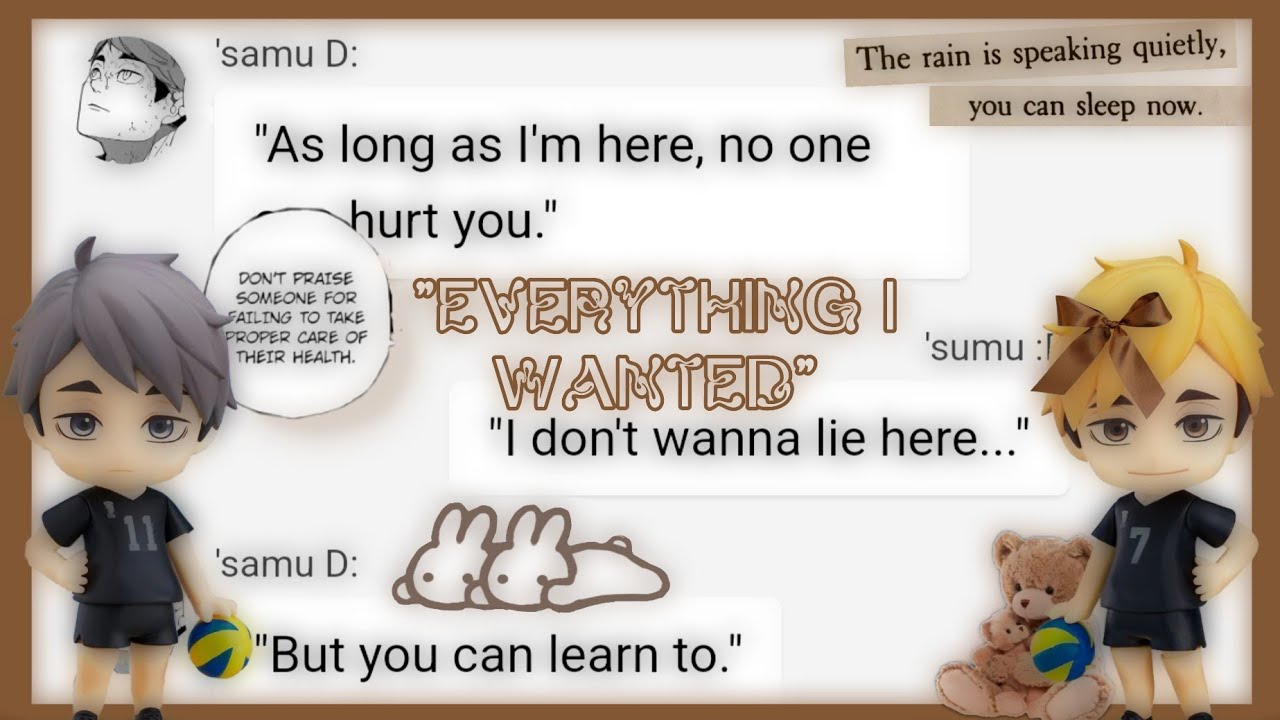[ 🦊 ] — “everything I wanted...” | miya twins fluff | atsumu angst | haikyuu¡ texts | urith !?