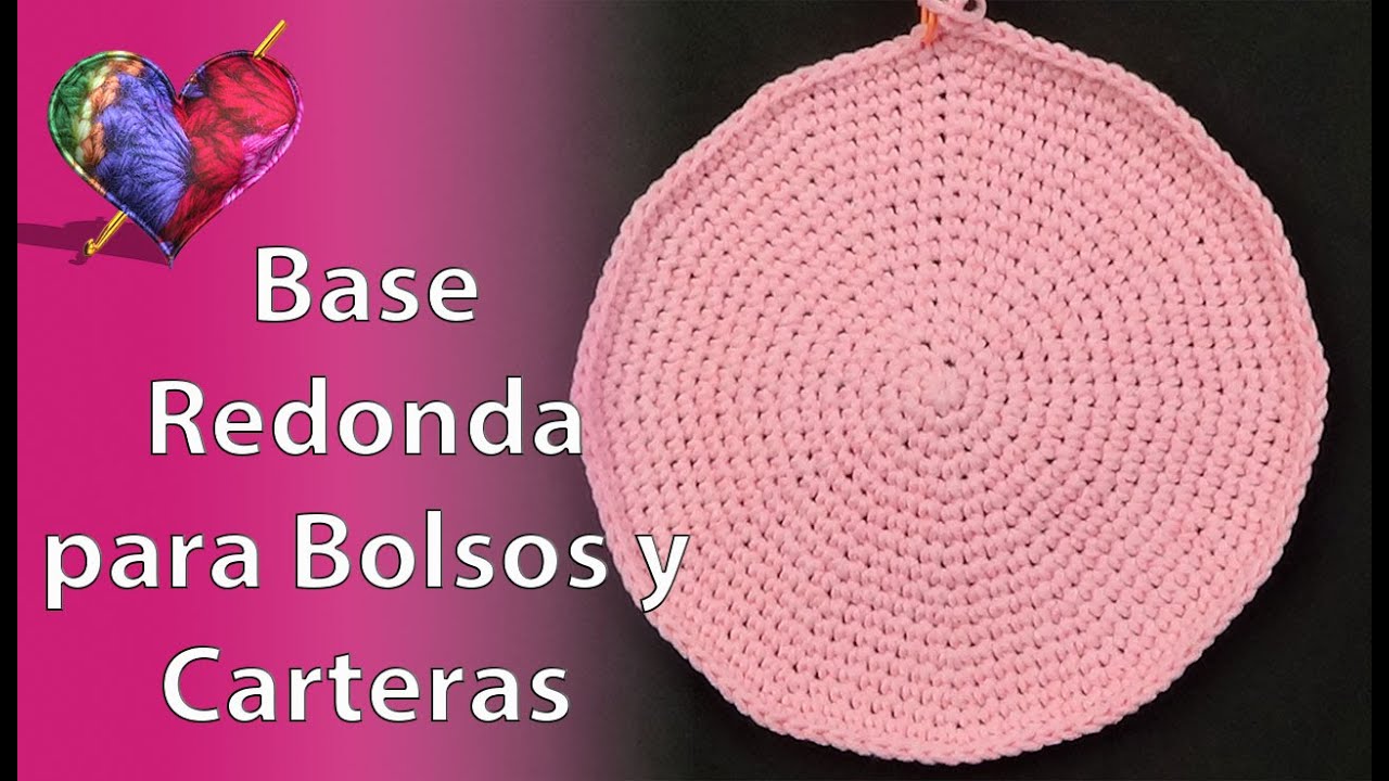 Cómo Hacer BASE REDONDA para Bolsos 👜 y Carteras en Crochet 🧶 (Paso a paso) sin líneas marcadas -