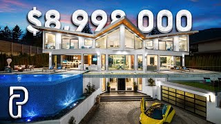 Touring a $8,998,000 luxury GLASS home in West Vancouver Canada! | Propertygrams house Tour