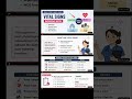 🩺 Vital Signs Important Notes OSSSC Staff Nurse Exam  #shorts#nursing#osssc #vitalsign