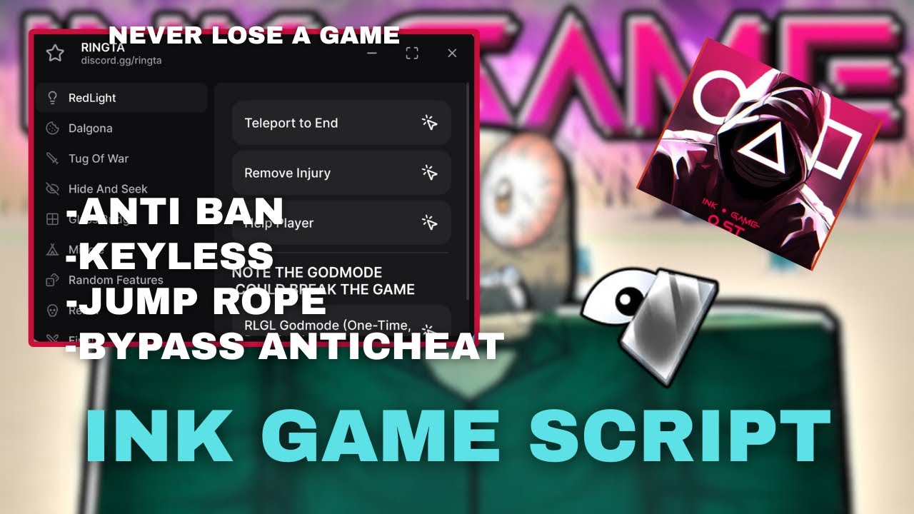 Ink Game Script *NO KEY* - New Update, Auto Win, Dalgona, Glass Bridge ...