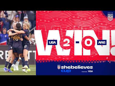 A Pair Of Goals Gets The Win! | USWNT 2-0 Argentina | SheBelieves Cup Highlights — football highlights