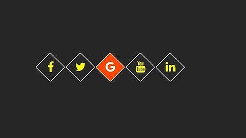 Diamond shaped social media icons | HTML and CSS