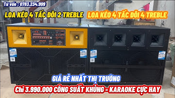 Loa Kéo 4 Tấc Đôi 4 Treble Siêu Khủng Karaoke Gia Đình Cực Hay Micro UHF Cao Cấp
