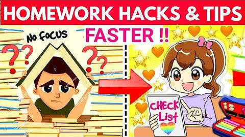 HOW TO DO HOMEWORK FAST :6 Expert Tips and Hacks/Easy Ways to Finish Your Homework Faster/STUDY TIPS