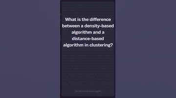 Density and Distance-based Clustering Algorithms #machinelearning #datascience #ai  #shorts