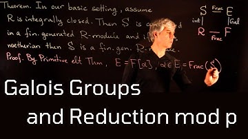 Lecture 20. Galois Groups and Reduction mod p